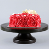 Decorated Red Heart Cake