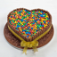Decorated Red Heart Cake
