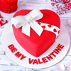 Decorated Red Heart Cake
