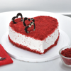 Decorated Red Heart Cake