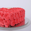 Decorated Red Heart Cake